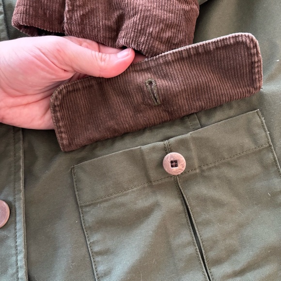 L.L. Bean Women’s Green Quilted Barn Coat Size Large Reg - Picture 5 of 8